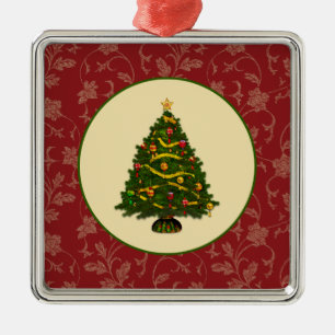 Ornement En Métal Arbre de Noël vintage