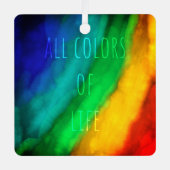 Ornement En Métal Arc-en-ciel Cité LGBTQ Égalité Métal Nom (Recto)