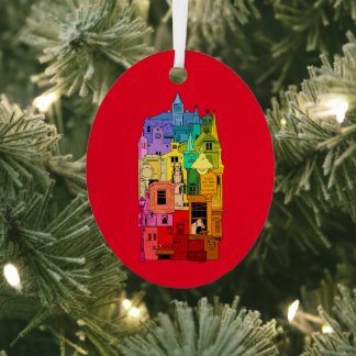 Ornement En Métal Arc en ciel historique de Galena Illinois