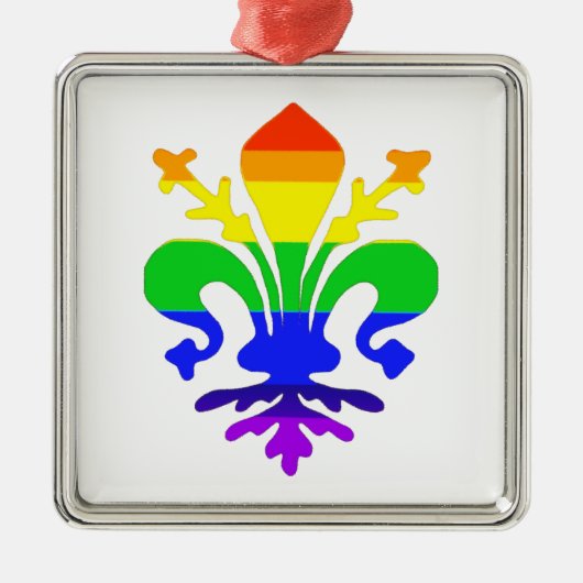 Ornement En Métal Arc-en-ciel stylisé Fleur de Lis (Devant)