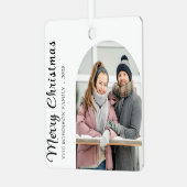 Ornement En Métal Arch Simple Modern Christmas Photo (Avant gauche)