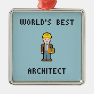 Ornement En Métal Architecte du monde de pixel le meilleur