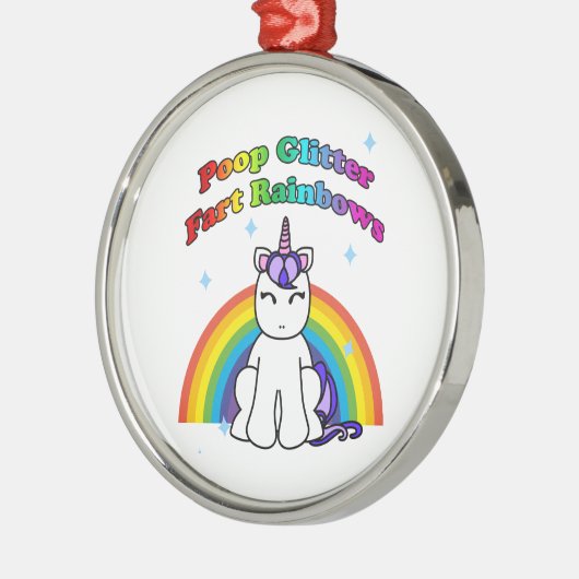 Ornement En Métal Arcs-en-ciel à Parties scintillant de caca (Gauche)