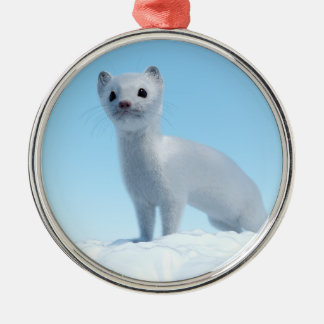Ornement En Métal Arctic Weasel Charm