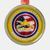 Ornement En Métal Armure de l'Armée Noël vétéran (Devant)