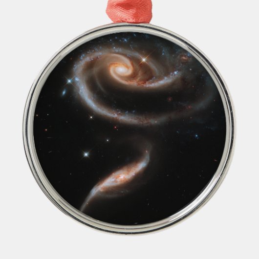 Ornement En Métal Arp 273 Galaxies Interagissant En Andromède. (Devant)