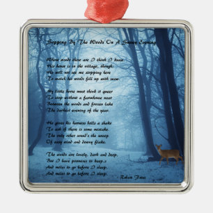 Ornement En Métal Arrêt par les bois par : Robert Frost