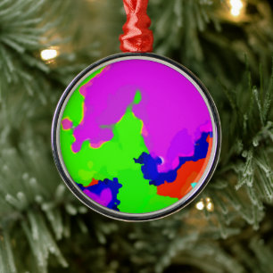 Ornement En Métal Art coloré Multicolor Abstrait Splash 2020 Cool