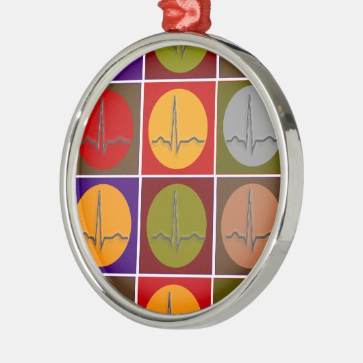 Ornement En Métal Art de bruit cardiaque de QRS (Gauche)