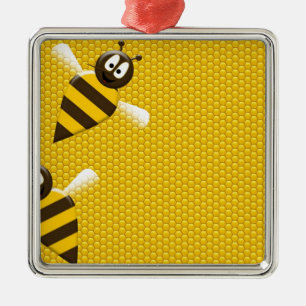 Ornement En Métal Art de motif d'abeilles d'abeille d'or jaune de