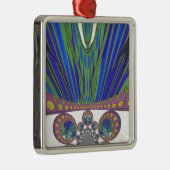 Ornement En Métal Art Décoratif Bleu d'Afrique Design Imprimer (Droite)