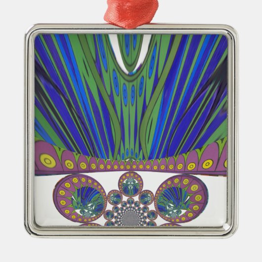 Ornement En Métal Art Décoratif Bleu d'Afrique Design Imprimer (Devant)