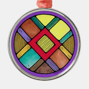 Ornement En Métal Art Nouveau Ingwaz Rune of Earth Magie