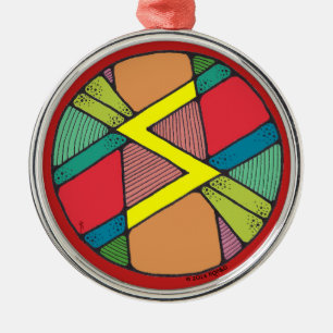 Ornement En Métal Art Nouveau Sowilo Rune de succès