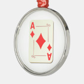 Ornement En Métal As de carte de jeu de diamants (Gauche)