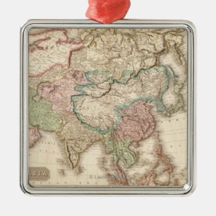 Ornement En Métal AsiaPanoramic MapAsia 12