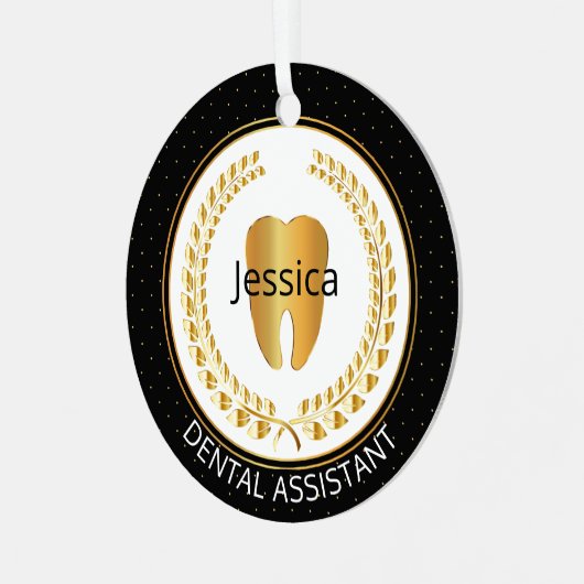 Ornement En Métal Assistant 🦷 dentaire, Hygiéniste, Étudiant - Un c (Avant gauche)