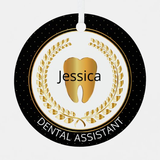 Ornement En Métal Assistant 🦷 dentaire, Hygiéniste, Étudiant - Un c (Recto)
