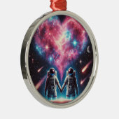 Ornement En Métal Astronaut Love Ornament (Droite)
