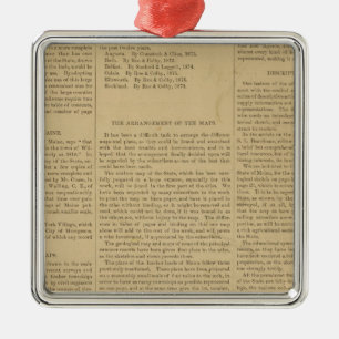 Ornement En Métal Atlas de préface de l'état du Maine