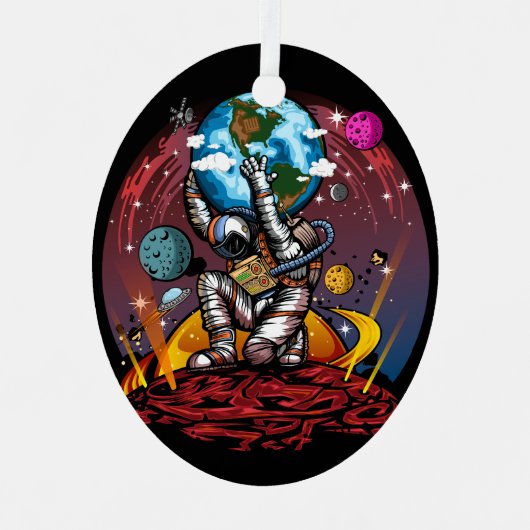 Ornement En Métal Atlas Space Man (Recto)