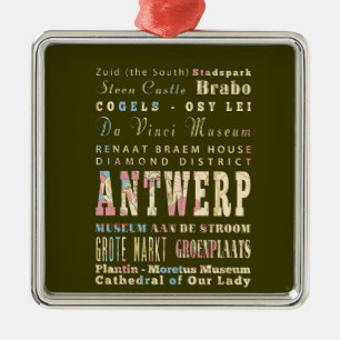 Ornement En Métal Attractions et endroits célèbres d'Anvers,