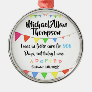 Ornement En Métal Aujourd'hui j'ai été adopté de l'accueil - nom