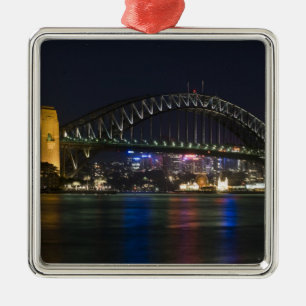 Ornement En Métal Australie, Sydney. Le port de Sydney la nuit.