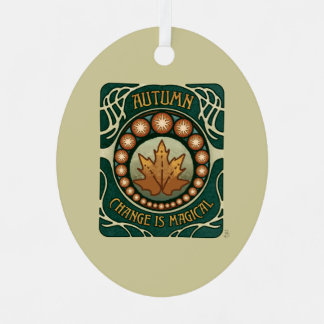 Ornement En Métal Automne, le changement est magique Vintage style o