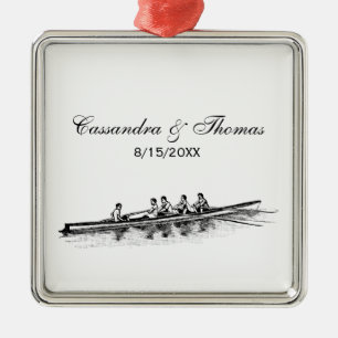 Ornement En Métal Aviron Rameurs Équipe d'Aviron Sports Aquatiques