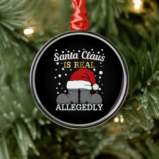 Ornement En Métal Avocat Noël - Père Noël est réel (Arbre)