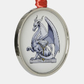 Ornement En Métal Avril Dragon de Pierre de naissance : Diamant (Droite)