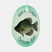 Ornement En Métal "Ayez un Noël de Crappie" Noir Crappie (Avant droite)