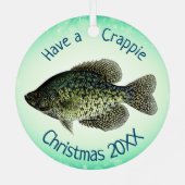 Ornement En Métal "Ayez un Noël de Crappie" Noir Crappie (Verso)