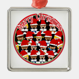 Ornement En Métal Baby Christmas Choir  - Merry Christmas