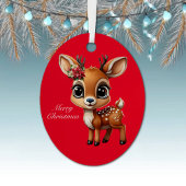 Ornement En Métal Baby Deer, Faun, Doe, Reindeer 🦌 🎄 Joyeux Noël