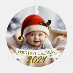 Ornement En Métal Baby First Christmas mignonne Fox