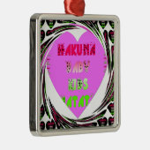 Ornement En Métal Baby Pink Hearts Hakuna Matata Baby Kids Design.p (Droite)