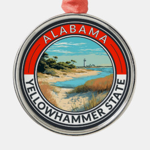 Ornement En Métal Badge d'art de voyage de l'Alabama