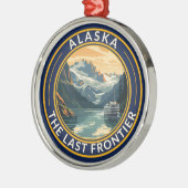 Ornement En Métal Badge d'art de voyage de l'Alaska (Gauche)