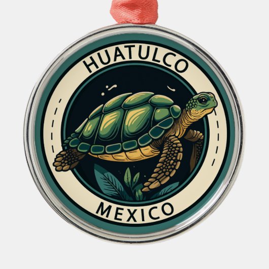 Ornement En Métal Badge de tortue Huatulco Mexique (Devant)