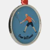 Ornement En Métal Badminton (Droite)
