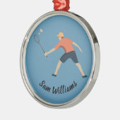 Ornement En Métal Badminton (Gauche)