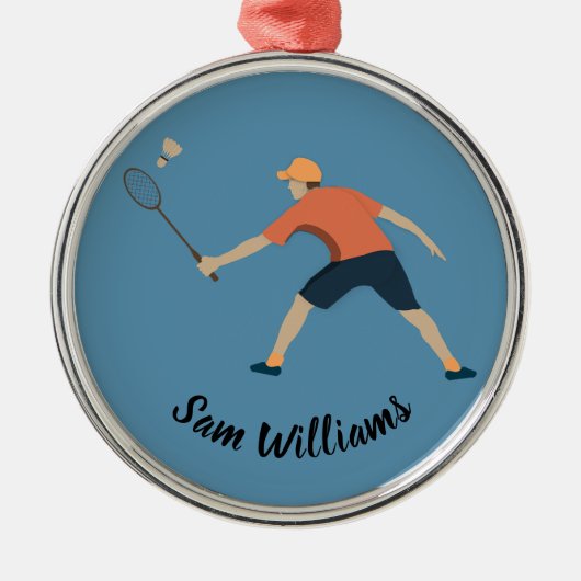 Ornement En Métal Badminton (Devant)