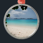 Ornement En Métal Baie Lune de miel, St. John USVI<br><div class="desc">Baie Lune de miel,  Ornement métallique St. John USVI</div>