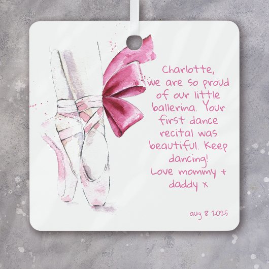 Ornement En Métal Ballerina First Ballet Considérant personnalisé