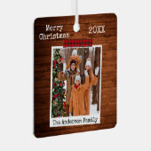 Ornement En Métal Bande en bois plaqué rouge Style photo instantané (Avant droite)