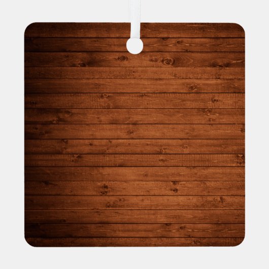 Ornement En Métal Bande en bois plaqué rouge Style photo instantané (Verso)