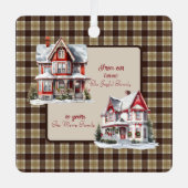 Ornement En Métal Bannockbane Original Scottish Tartan Christmas (Recto)