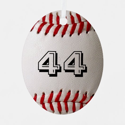 Ornement En Métal Baseball avec numéro personnalisable (Recto)